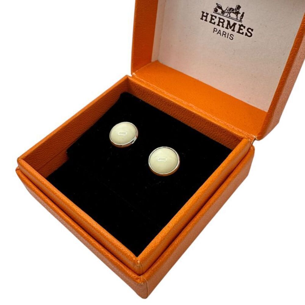 Hermes Eclipse Pierced Earrings Eclipse Earrings … - image 2